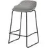 Rocco Barstool Set of 2 - Light Grey, Plastic