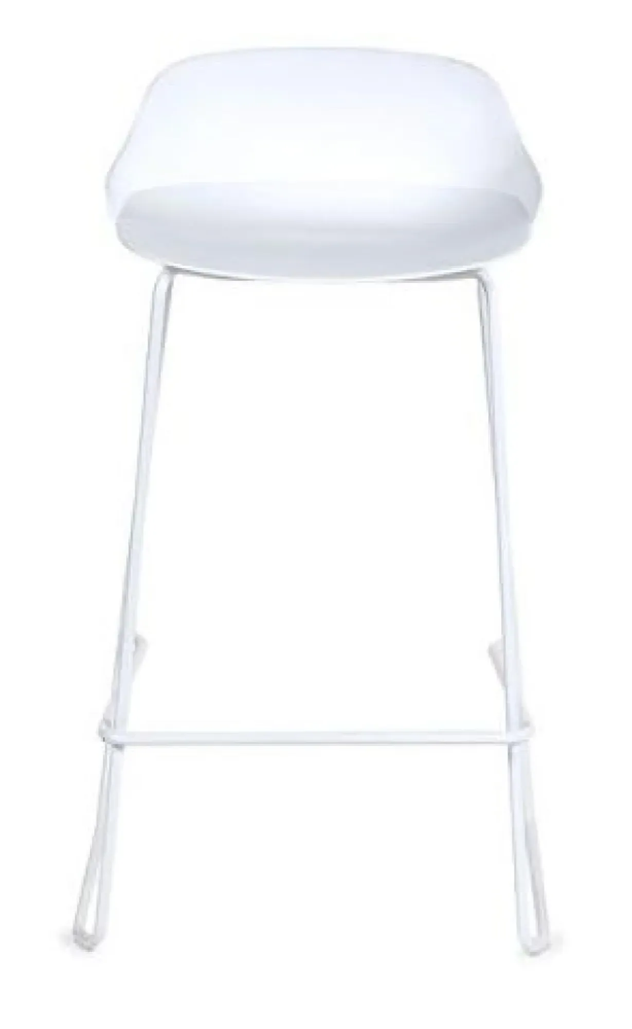 Rocco Barstool Set of 2 - White, Plastic