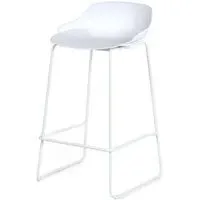 Rocco Barstool Set of 2 - White, Plastic