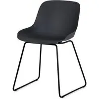 Rocco Dining Chairs Set of 2 - Dark Grey, Plastic