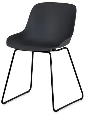 Rocco Dining Chairs Set of 2 - Dark Grey, Plastic image