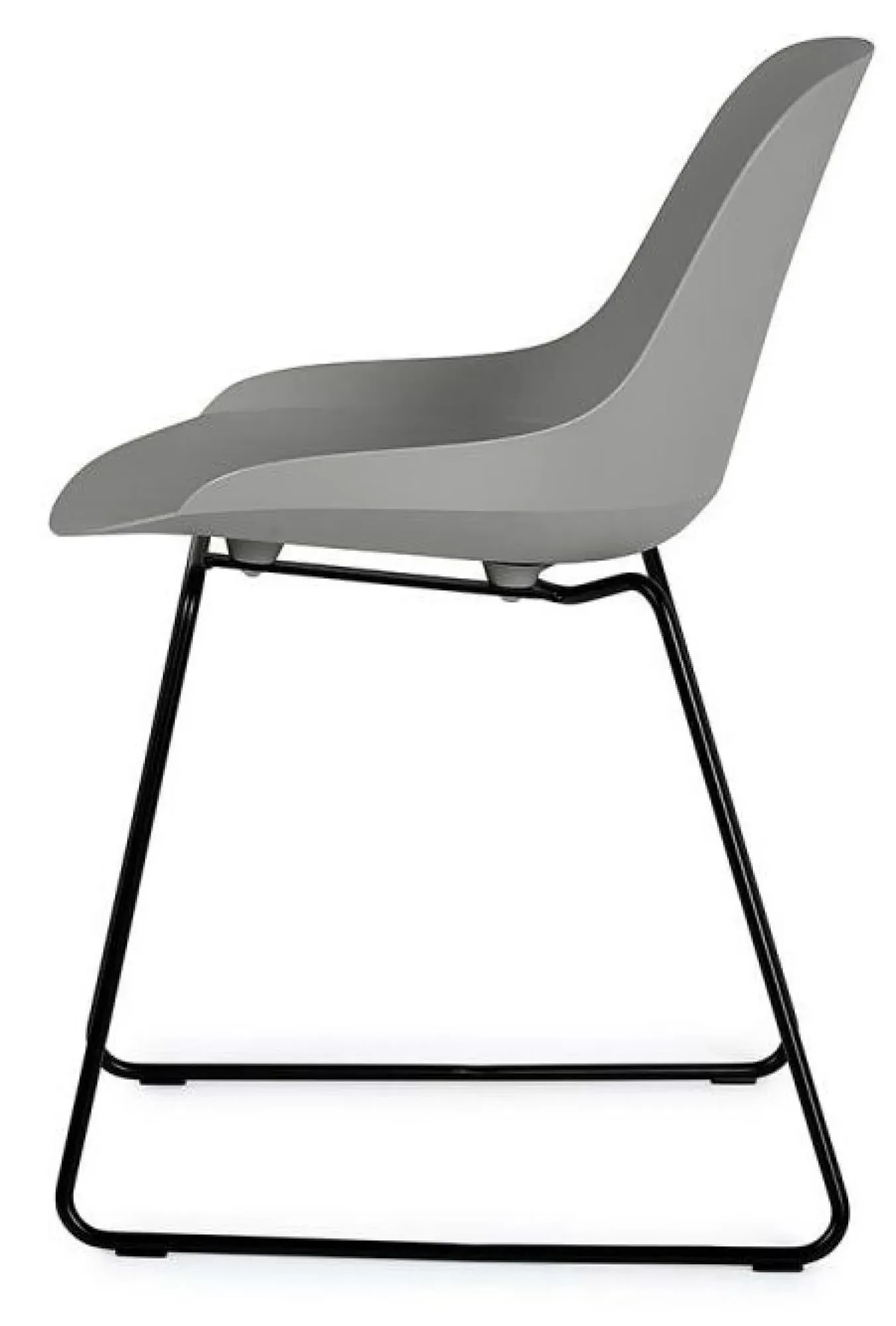 Rocco Dining Chairs Set of 2 - Light Grey, Plastic