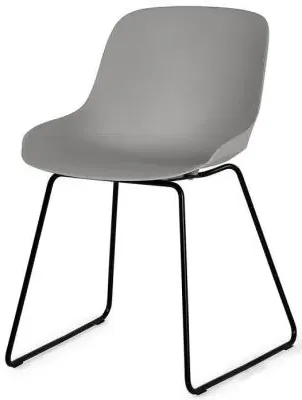 Rocco Dining Chairs Set of 2 - Light Grey, Plastic