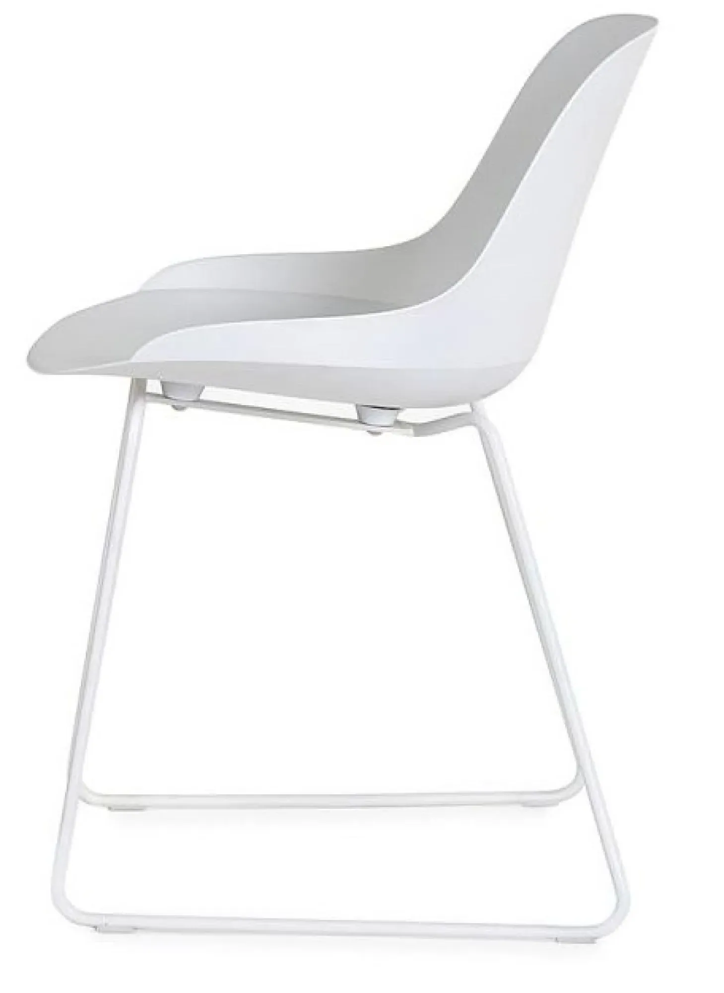 Rocco Dining Chairs Set of 2 - White, Plastic