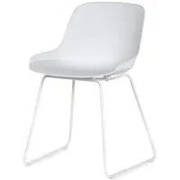 Rocco Dining Chairs Set of 2 - White, Plastic