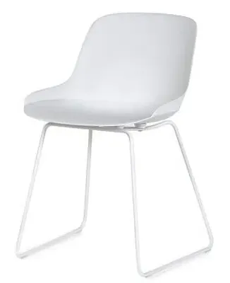 Rocco Dining Chairs Set of 2 - White, Plastic