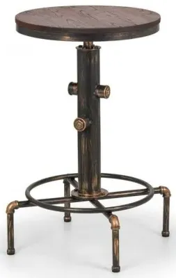 Rockport Round Bar Table - Brushed Copper, Elm image