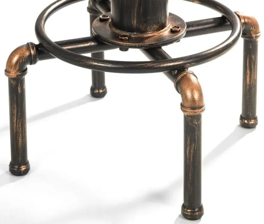 Rockport Round Set of 2 Barstool - Copper, Elm