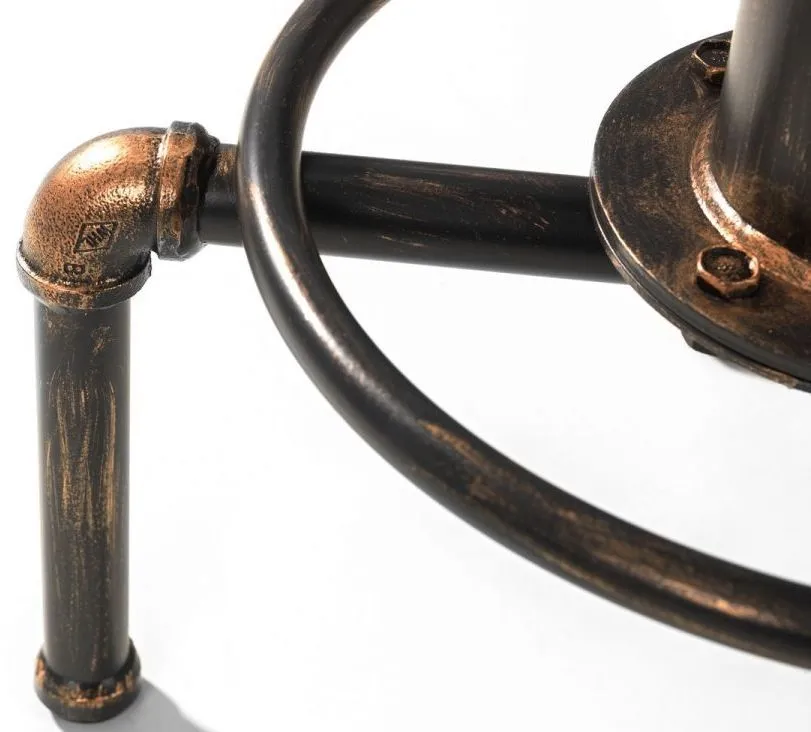 Rockport Round Set of 2 Barstool - Copper, Elm