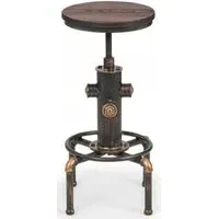 Rockport Round Set of 2 Barstool - Copper, Elm