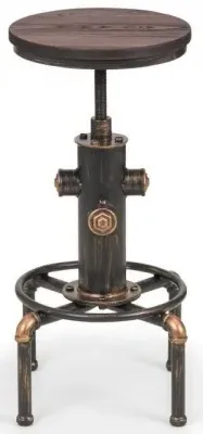 Rockport Round Set of 2 Barstool - Copper, Elm