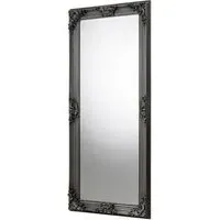Rococo Rectangular Leaner Mirror - Pewter