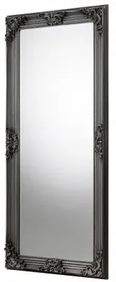 Rococo Rectangular Leaner Mirror - Pewter