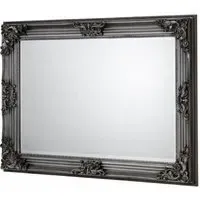 Rococo Rectangular Wall Mirror - Pewter
