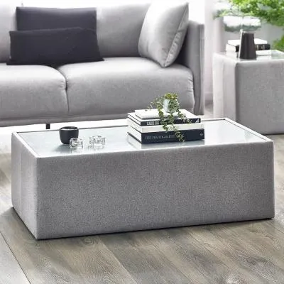 Rohe 110cm Coffee Table - Glass Top