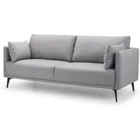 Rohe 3-Seater Sofa - Grey, Fabric