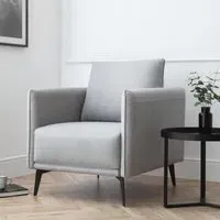 Rohe Fabric Armchair - Platinum Wool Effect