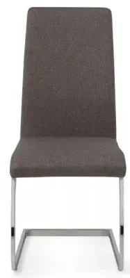 Roma Cantilever Dining Chair Set of 2 - Grey, Linen