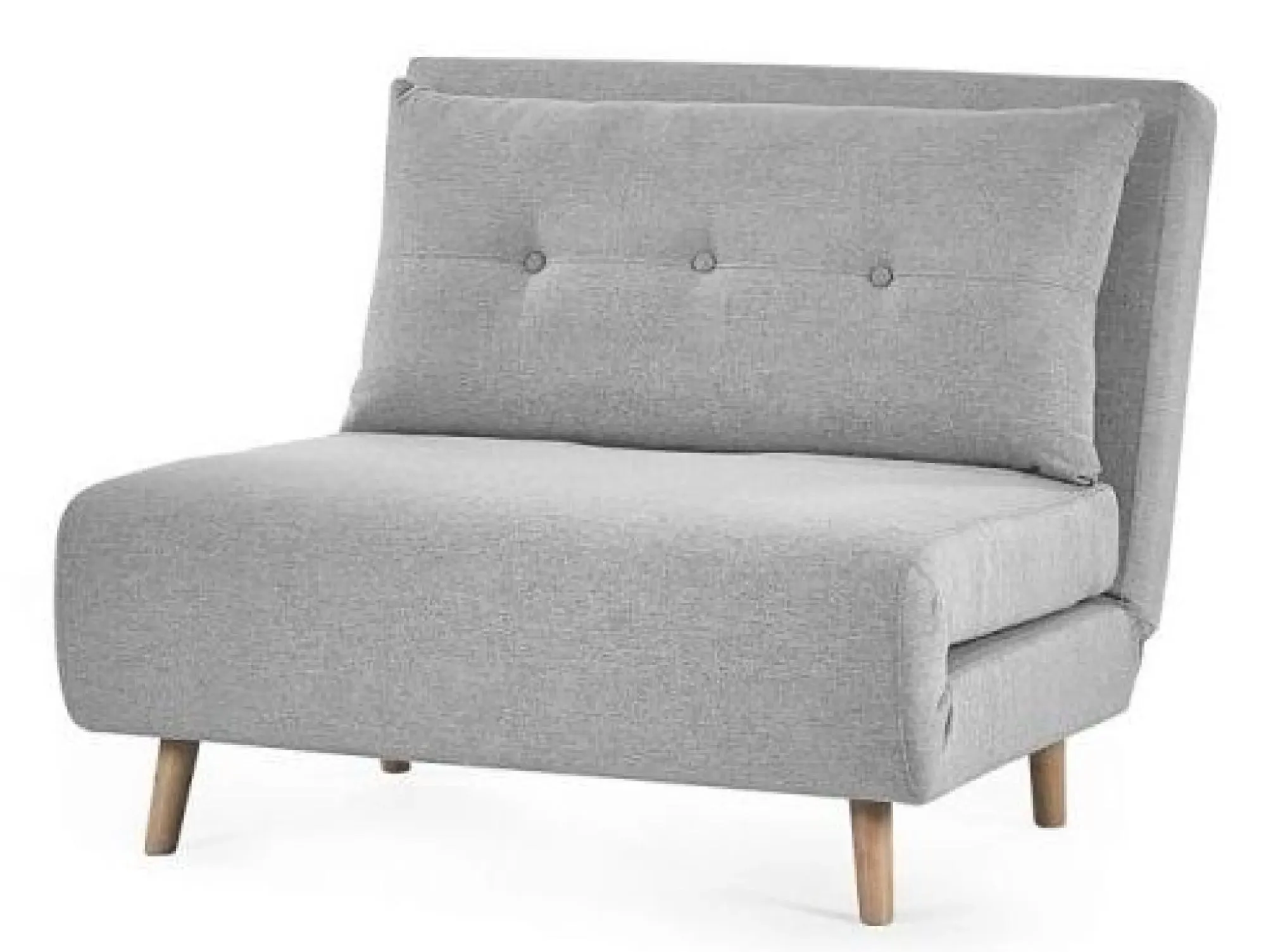 Rowan Click Clack Chair Bed - Grey, Fabric