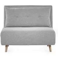 Rowan Click Clack Chair Bed - Grey, Fabric
