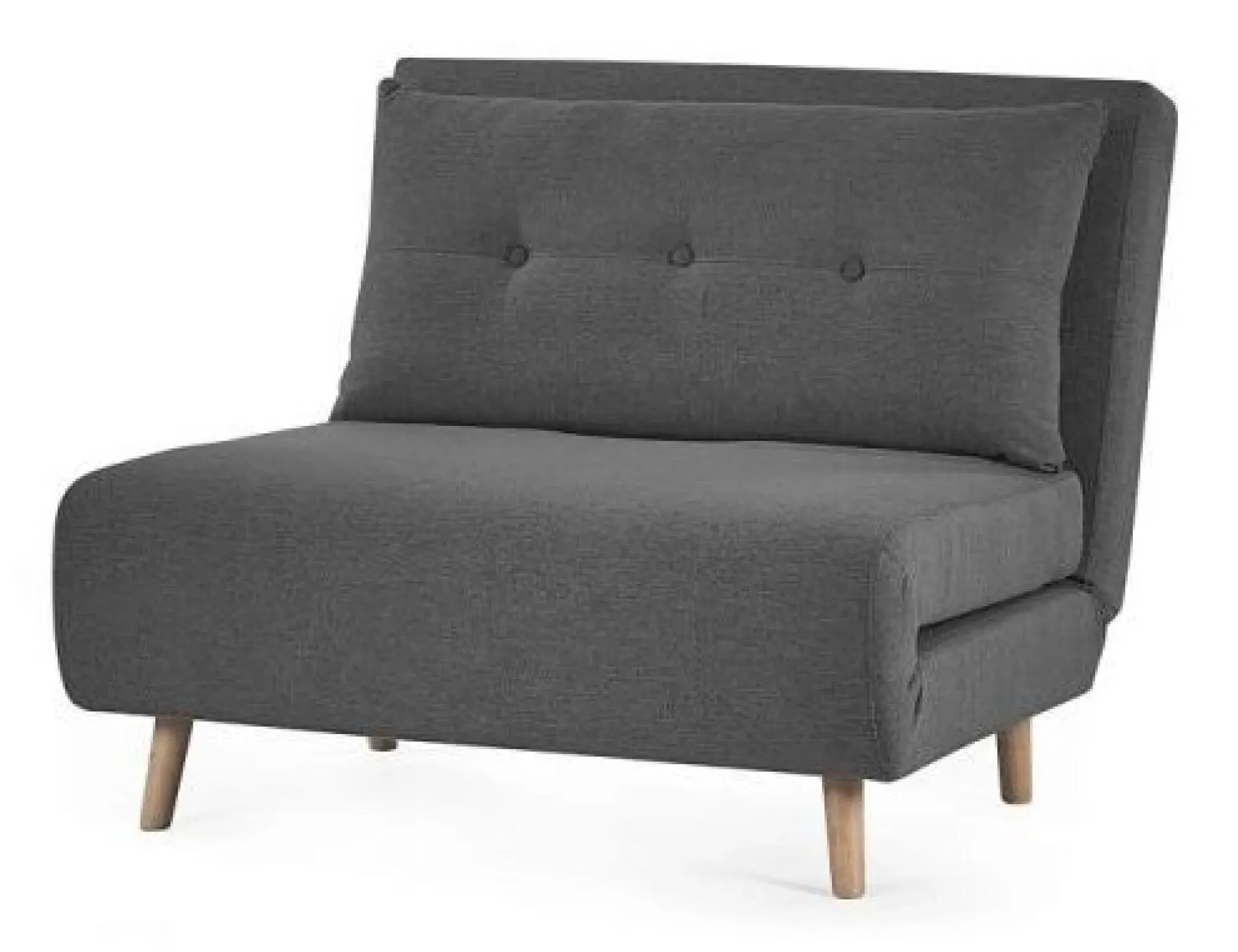 Rowan Click Clack Chair Bed - Mid Grey, Fabric