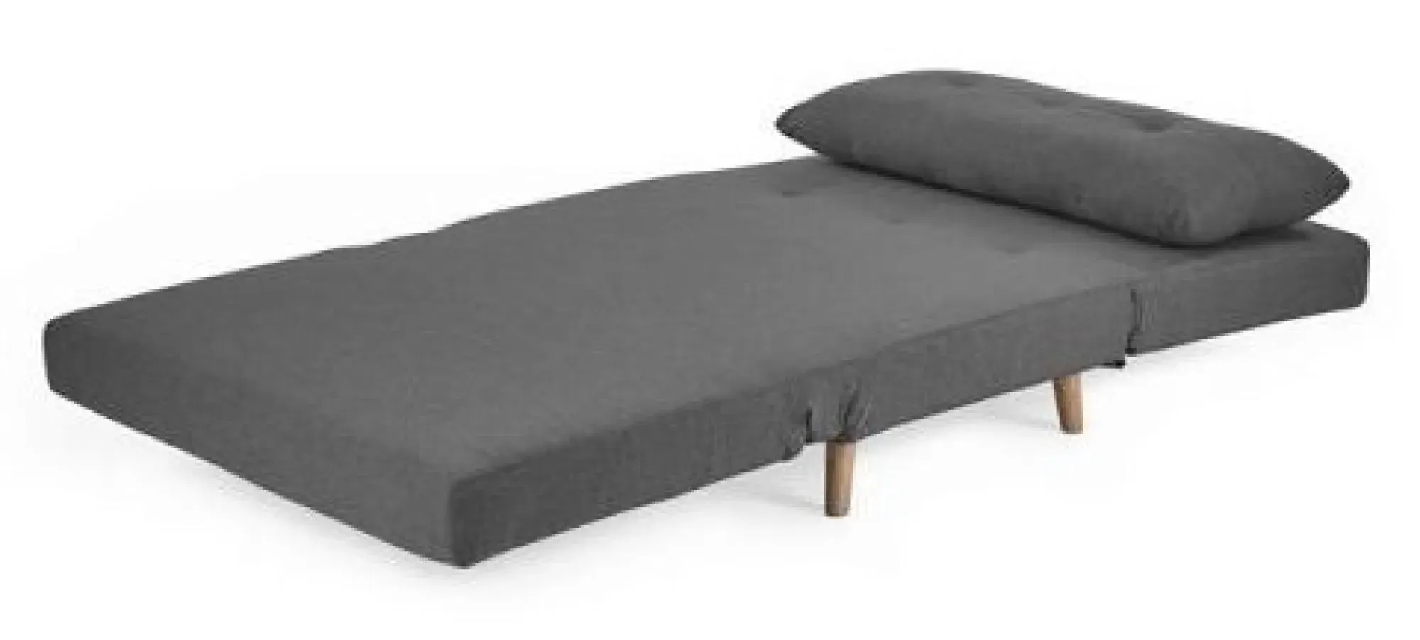 Rowan Click Clack Chair Bed - Mid Grey, Fabric