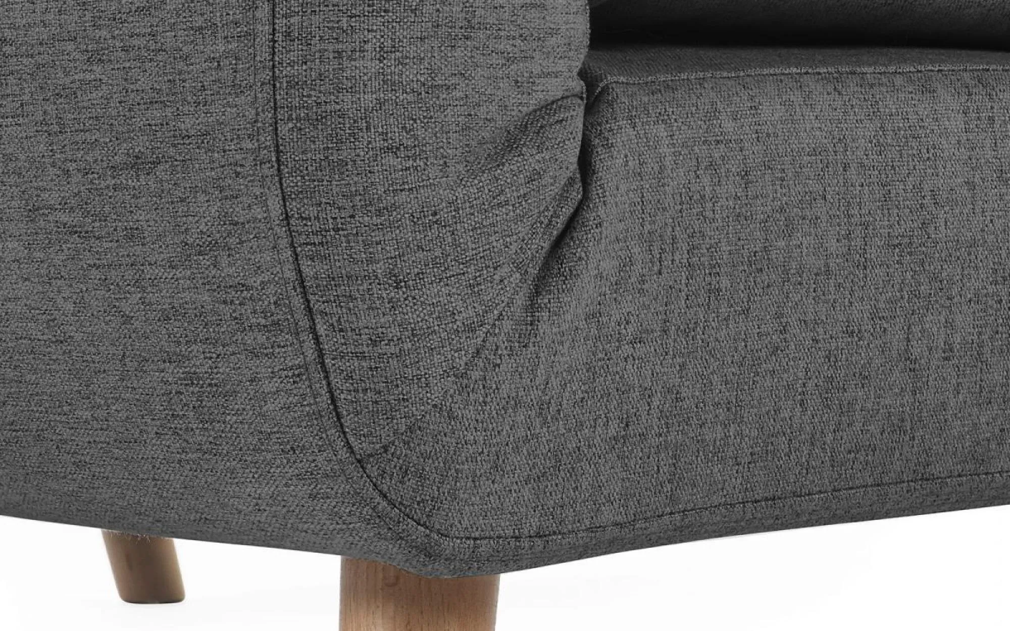 Rowan Click Clack Chair Bed - Mid Grey, Fabric