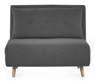 Rowan Click Clack Chair Bed - Mid Grey, Fabric