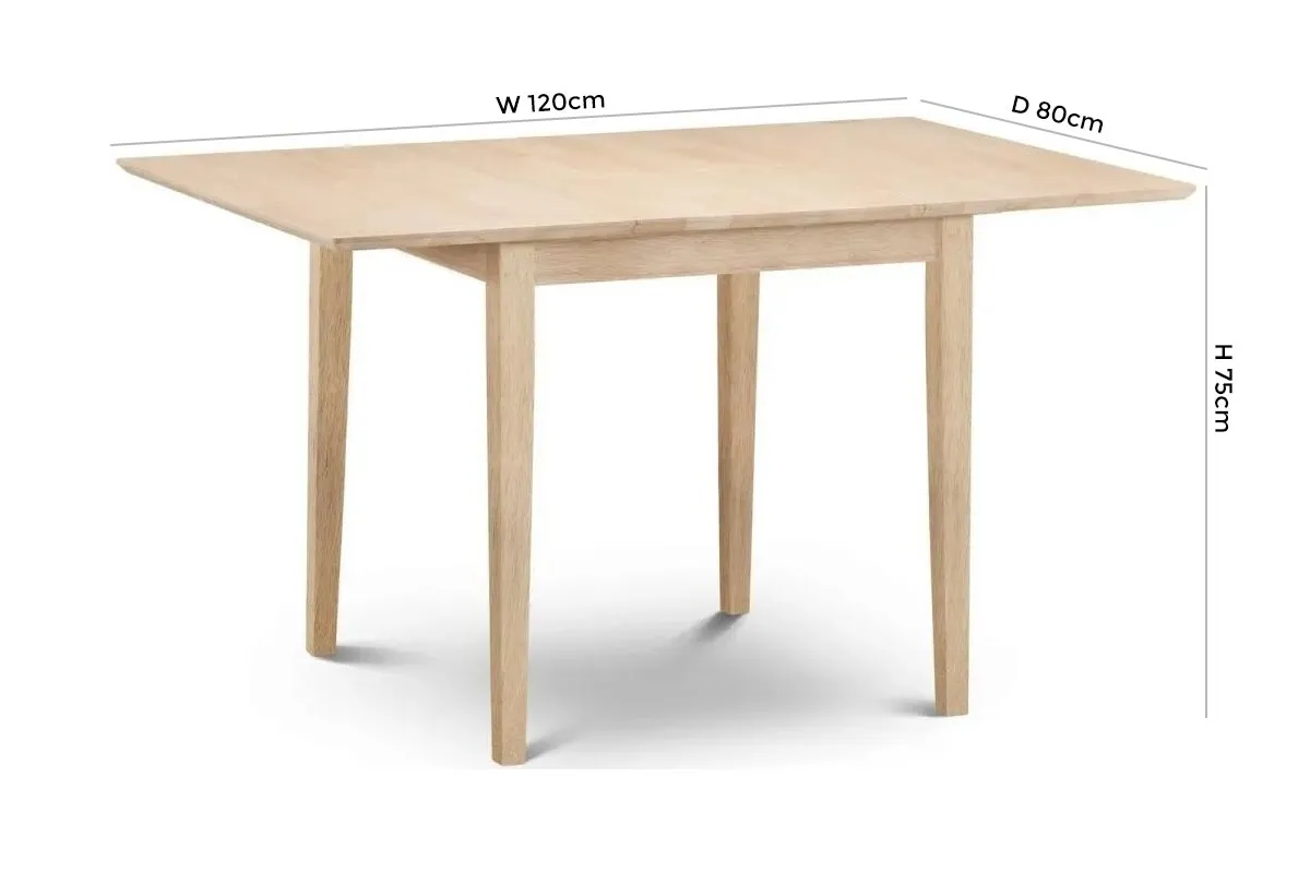 Rufford Extendable Dining Set with 4 Chairs - Oak Effect