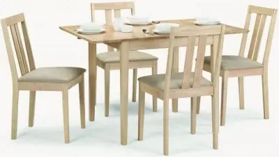 Rufford Extendable Dining Set with 4 Chairs - Oak Effect image