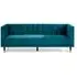 Salma 3-Seater Sofa with Scalloped Back - Teal, Fabric