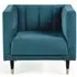 Salma Chair with Scalloped Back - Teal, Fabric