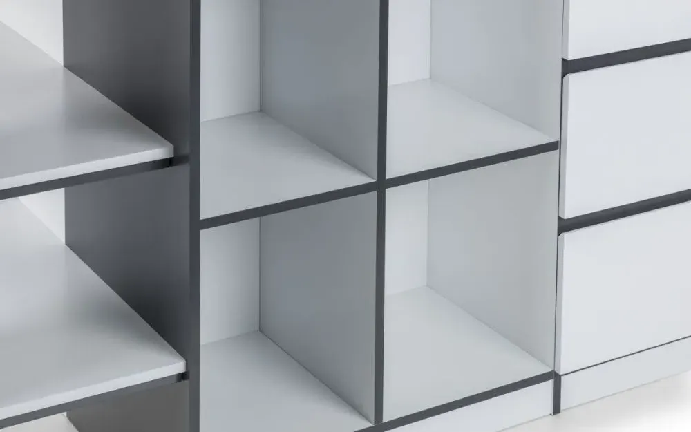 Saturn Midsleeper Bed - White, Grey