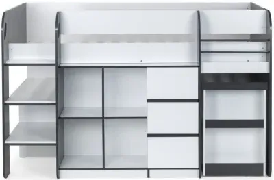 Saturn Midsleeper Bed - White, Grey image