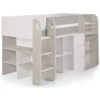 Saturn Midsleeper Bed - White, Taupe