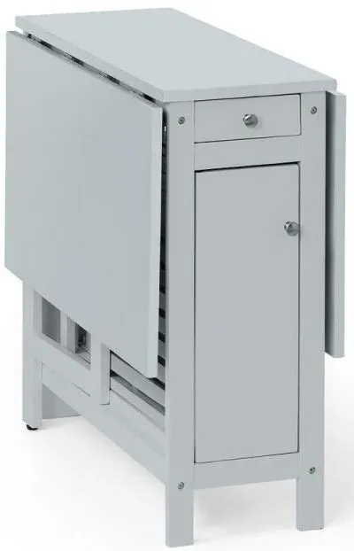 Savoy 4-Seater Gateleg Dining Set with 4 Chairs - Grey