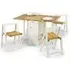 Savoy 4-Seater Gateleg Dining Set with 4 Chairs - White