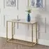 Scala 100cm Console Table - White, Marble Effect