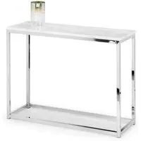 Scala 100cm Console Table - White, Marble Effect