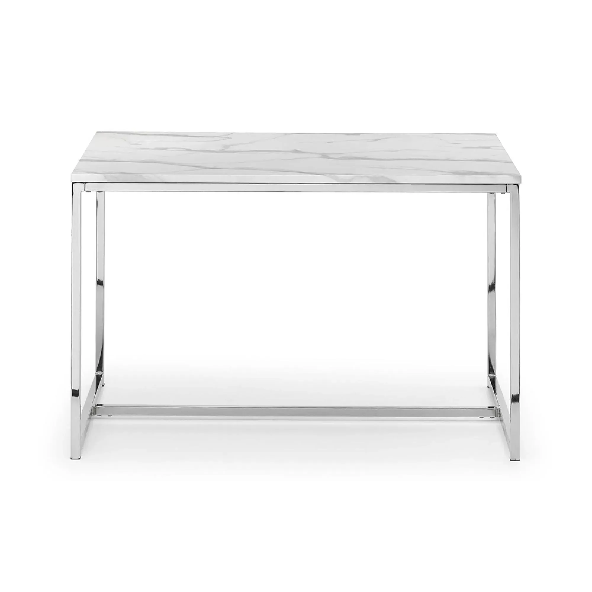 Scala 4-Seater Dining Table - White, Marble Effect