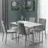 Scala 4-Seater Dining Table - White, Marble Effect