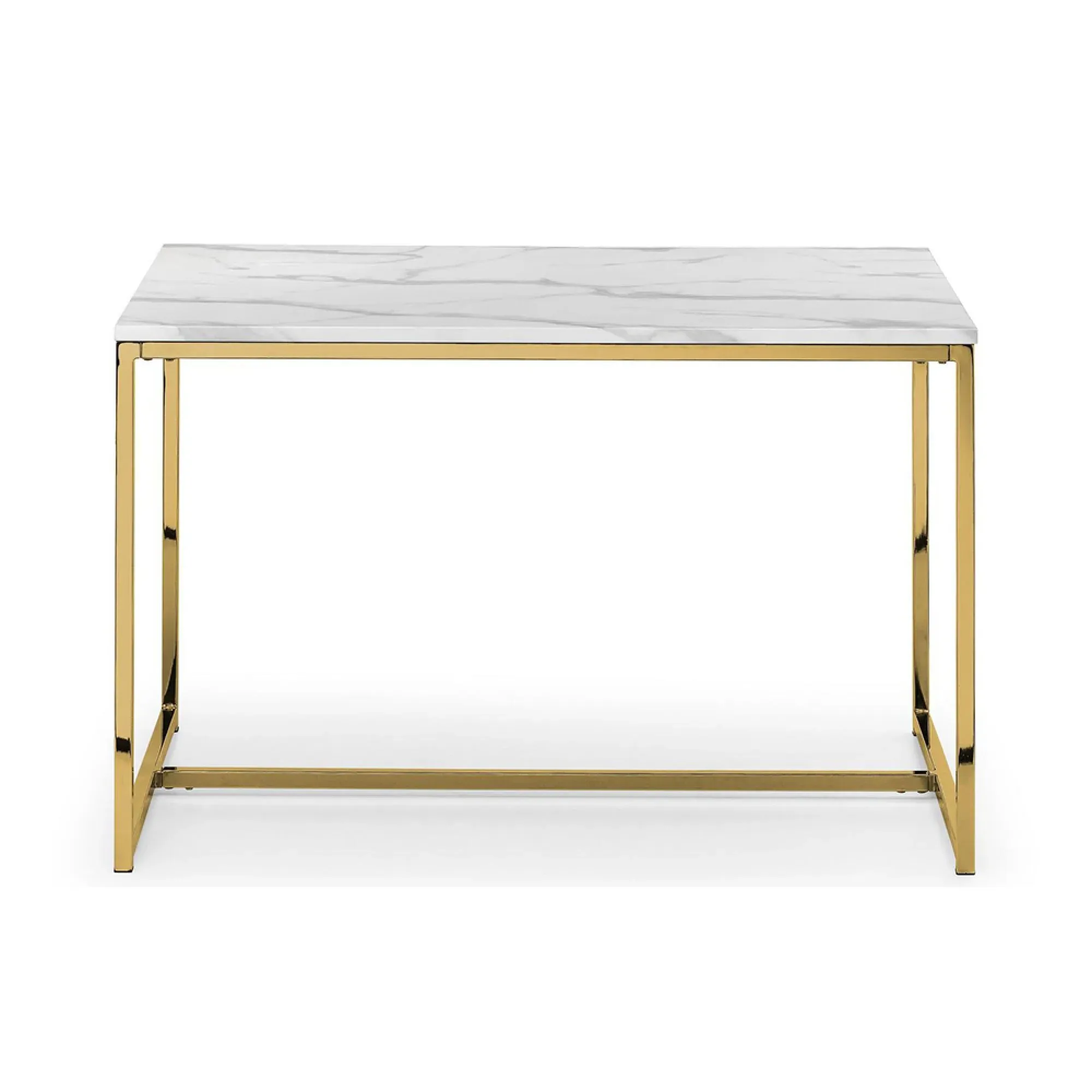 Scala 4-Seater Dining Table - White, Marble Effect