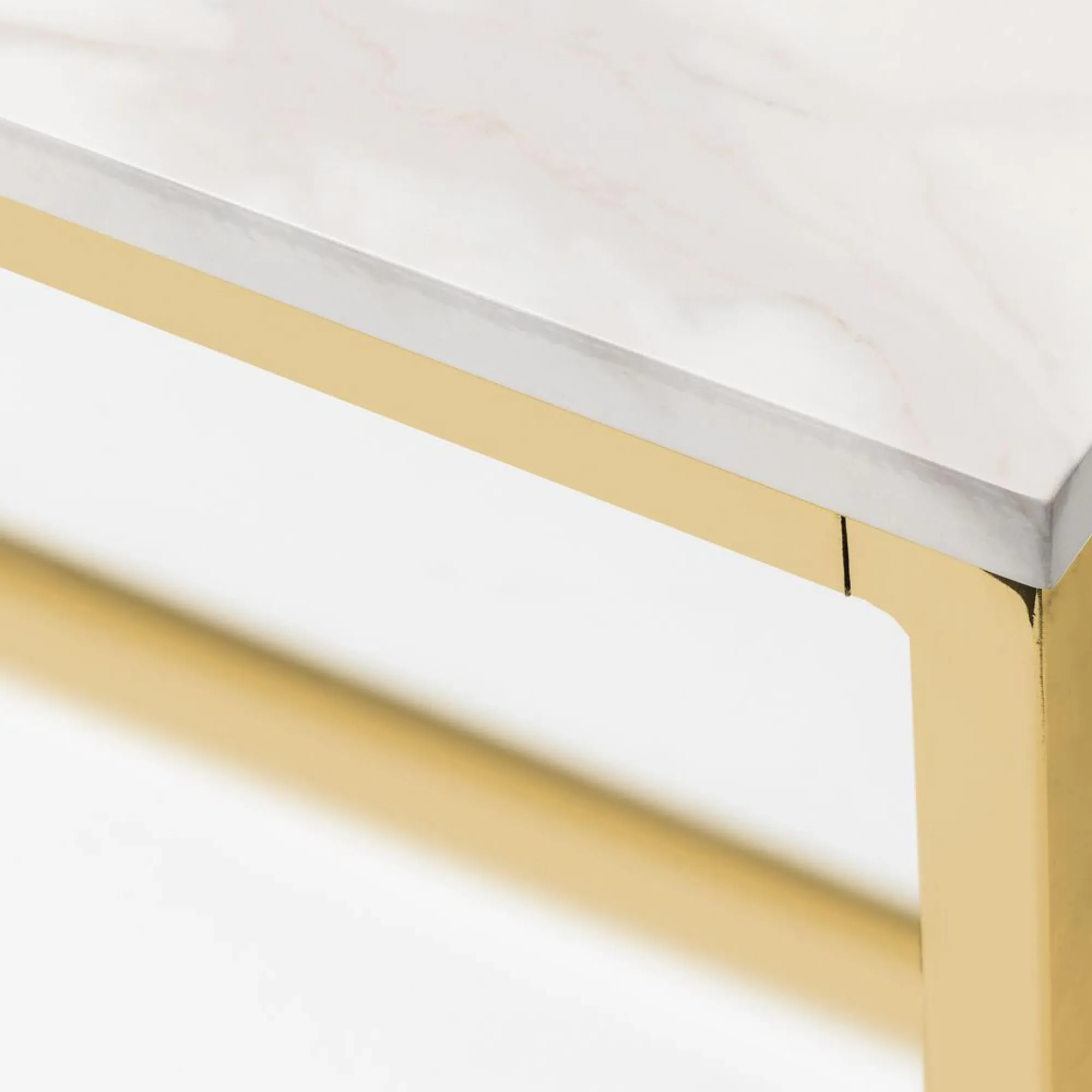 Scala 4-Seater Dining Table - White, Marble Effect