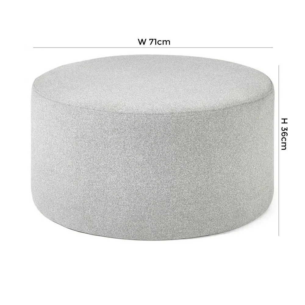 Seattle Round Footstool - Grey