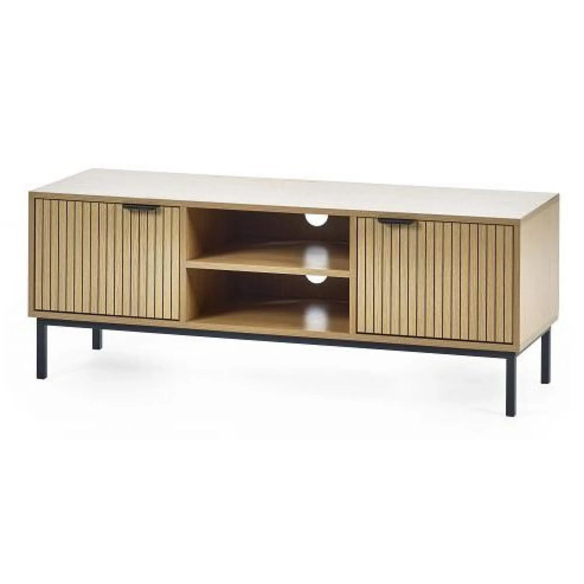 Sia Ribbed 2 Door TV Unit - Oak