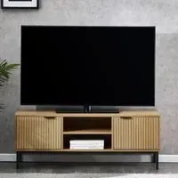 Sia Ribbed 2 Door TV Unit - Oak
