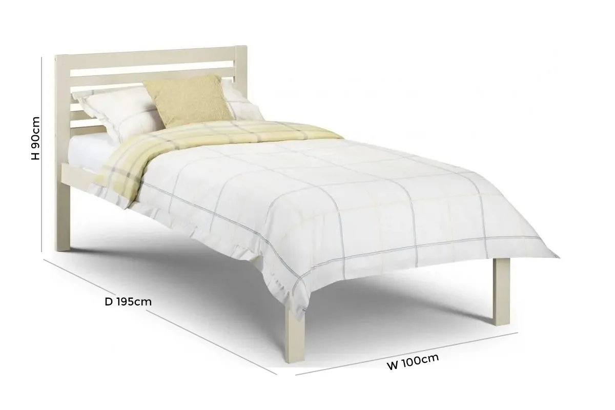 Slocum Single Bed Frame - White
