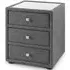 Sorrento 3 Drawer Bedside Cabinet - Grey