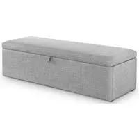 Sorrento Blanket Box - Light Grey, Fabric