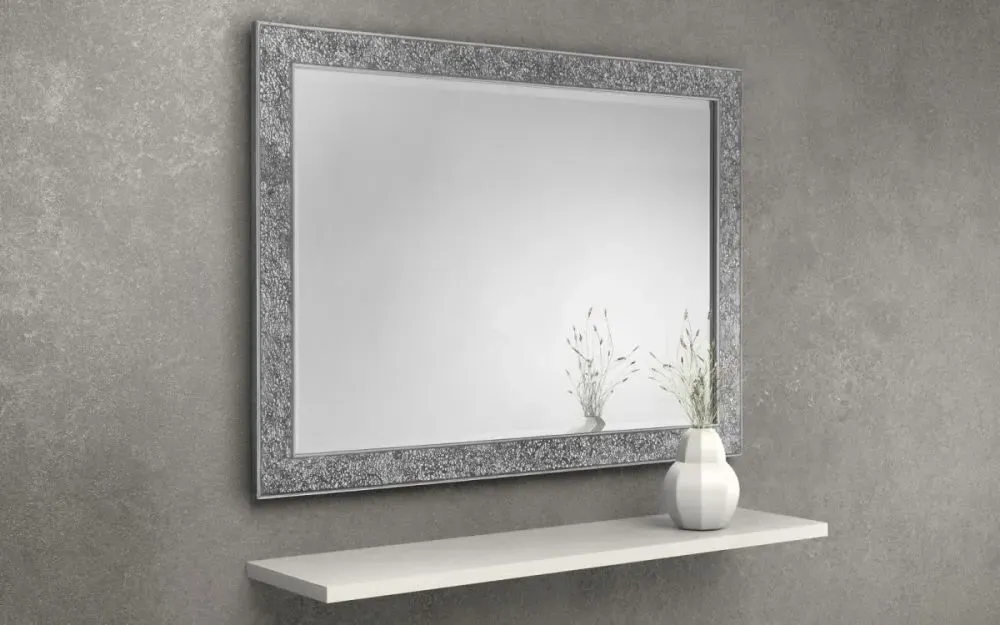 Staccato Rectangular Wall Mirror - Silver